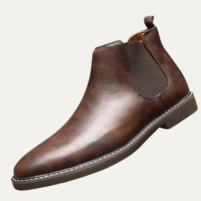 The Wrexham Men's Casual Leather Slip On Chelsea Boots