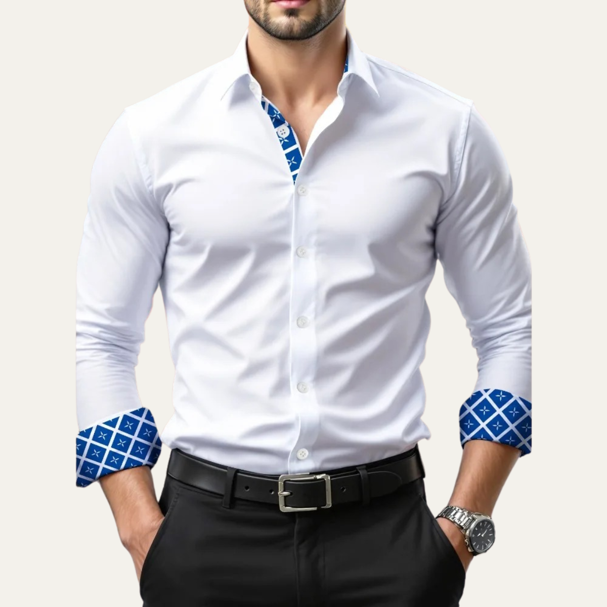 The Savoy Men’s Formal Slim Fit Button Down Shirt