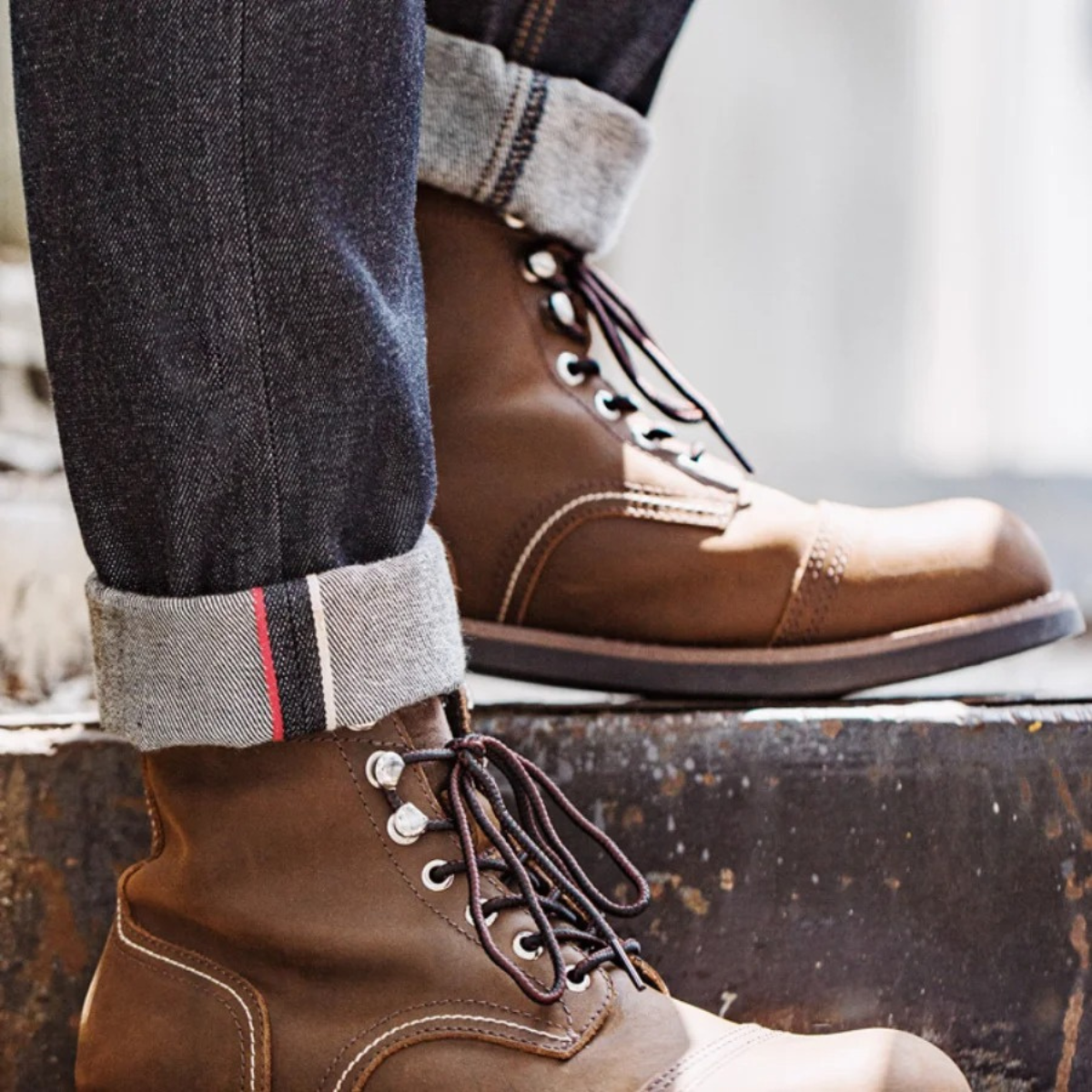 The Grayfield  Men’s Lace Up Combat Leather Boots