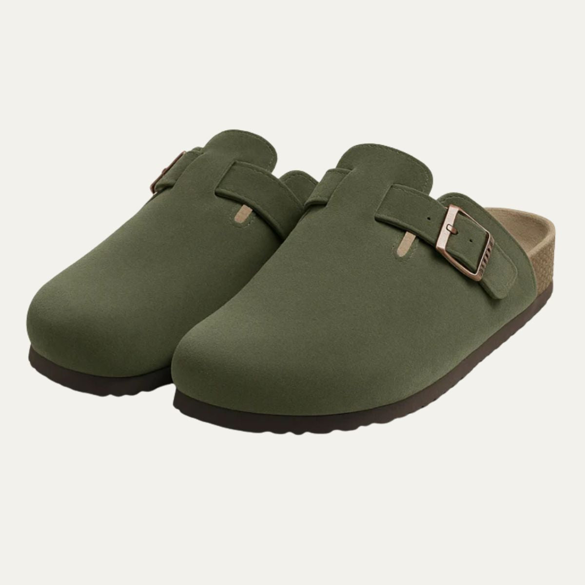 The Amalfi Green Suede Clogs for Men — Relaxed Old Money Style