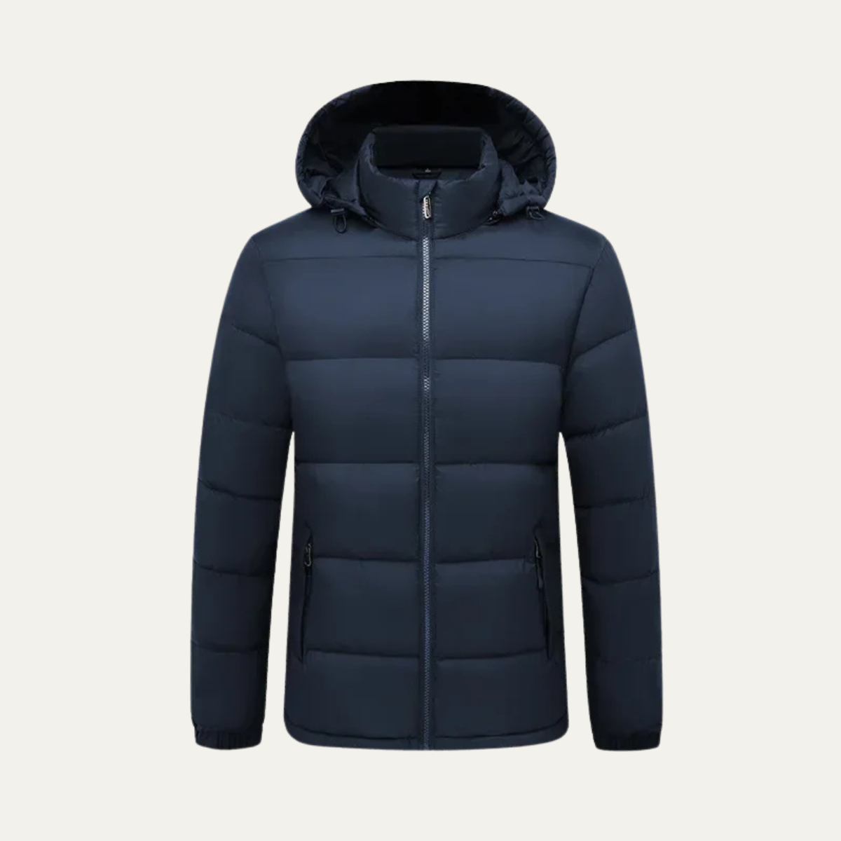 The Cardiff Men’s Winter Hooded Puffer Jacket with Detachable Hood Coat