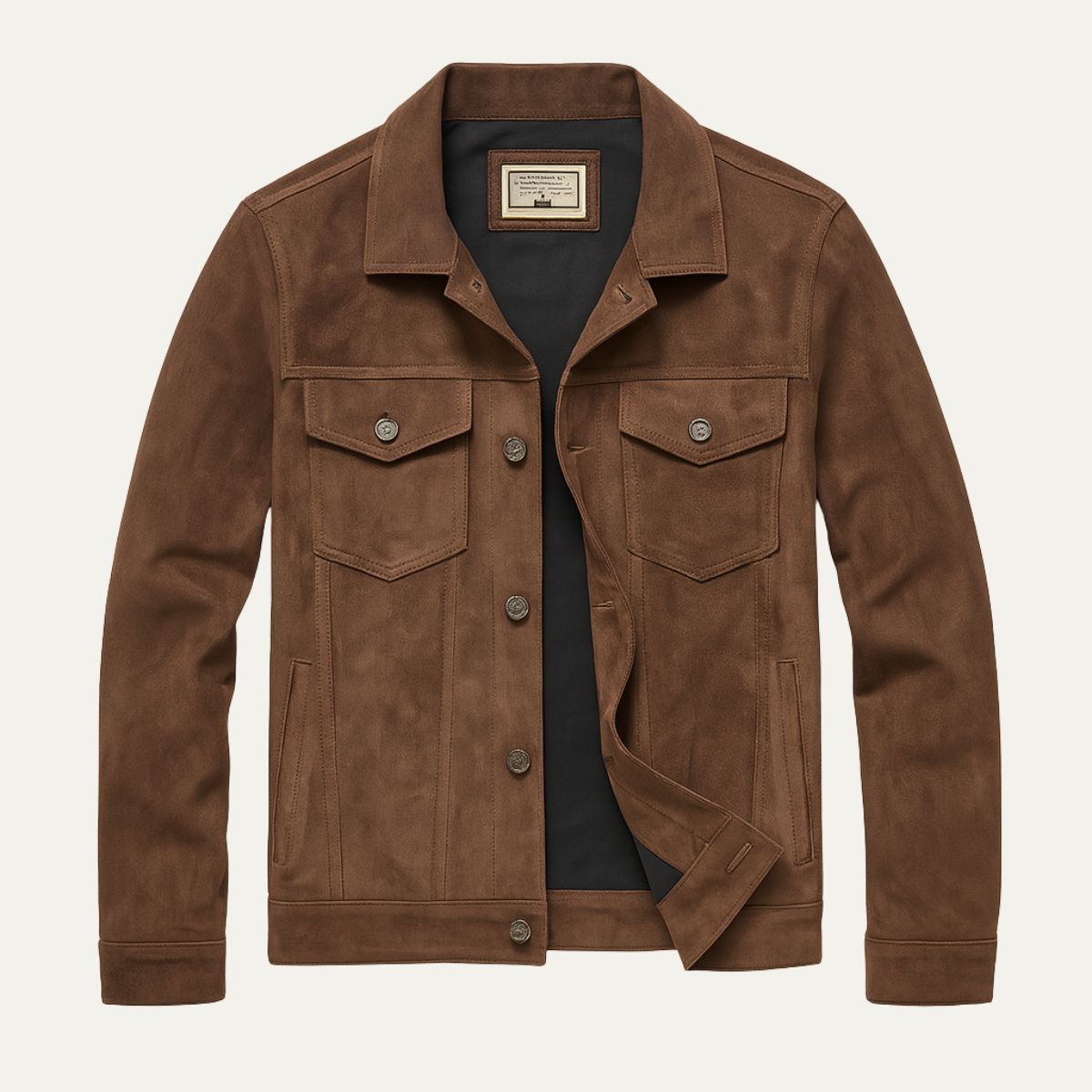 The Vintage Suede Cargo Jacket for Men — Lightweight Outdoor Style