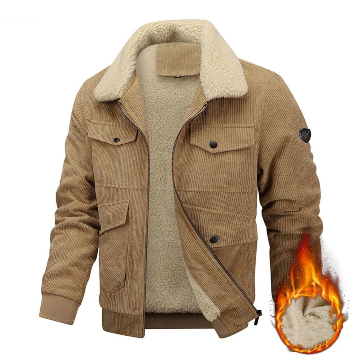 The Tallinn Fleece Lined Vintage Corduroy Jacket for Men