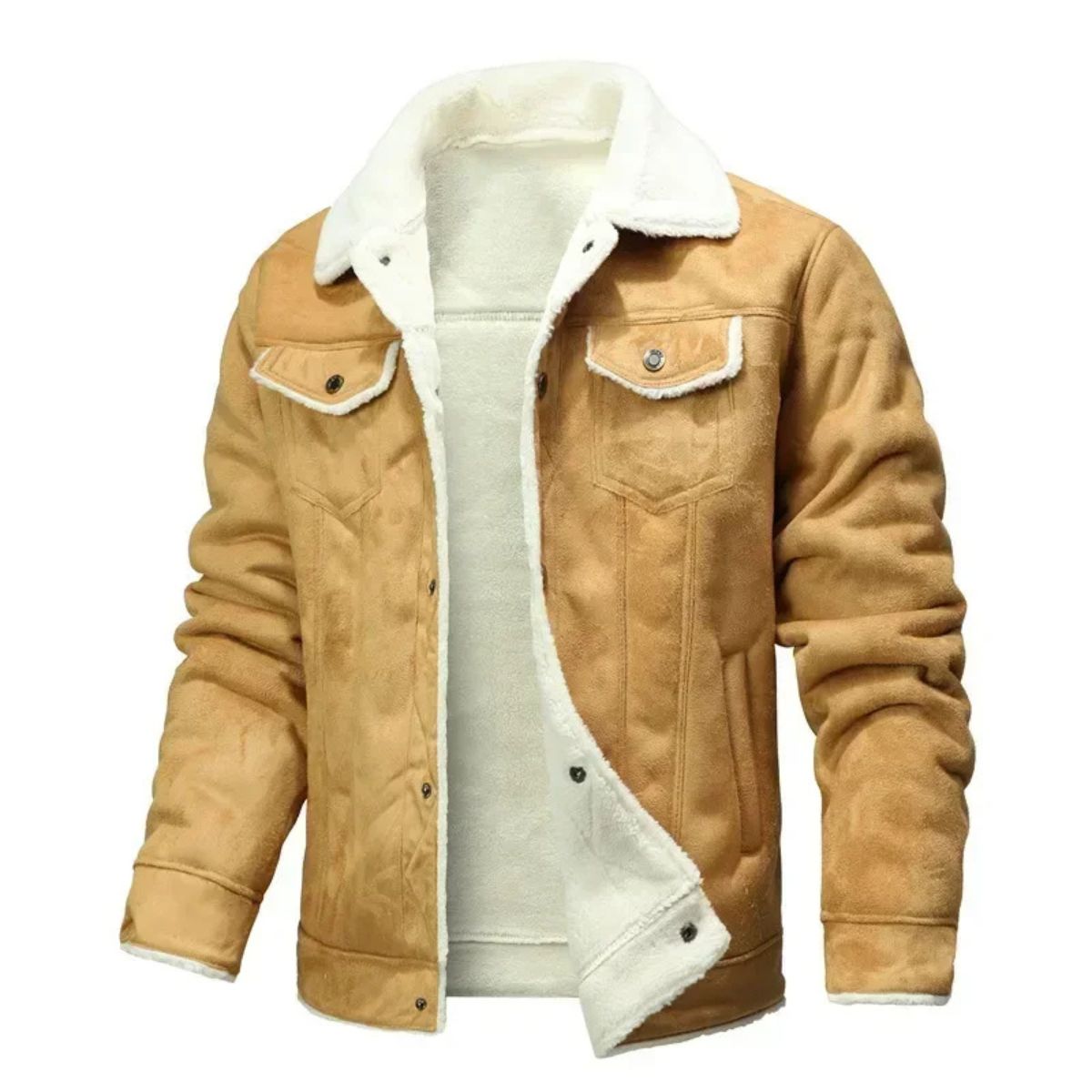 The Quebec Fleece Lined Suede Leather Jacket for Men