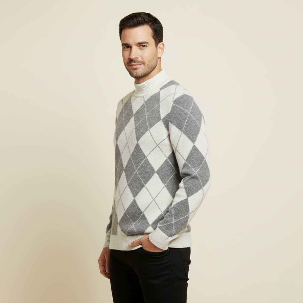 The Ortisei Men’s Soft Fuzzy Warm Knit Jumper