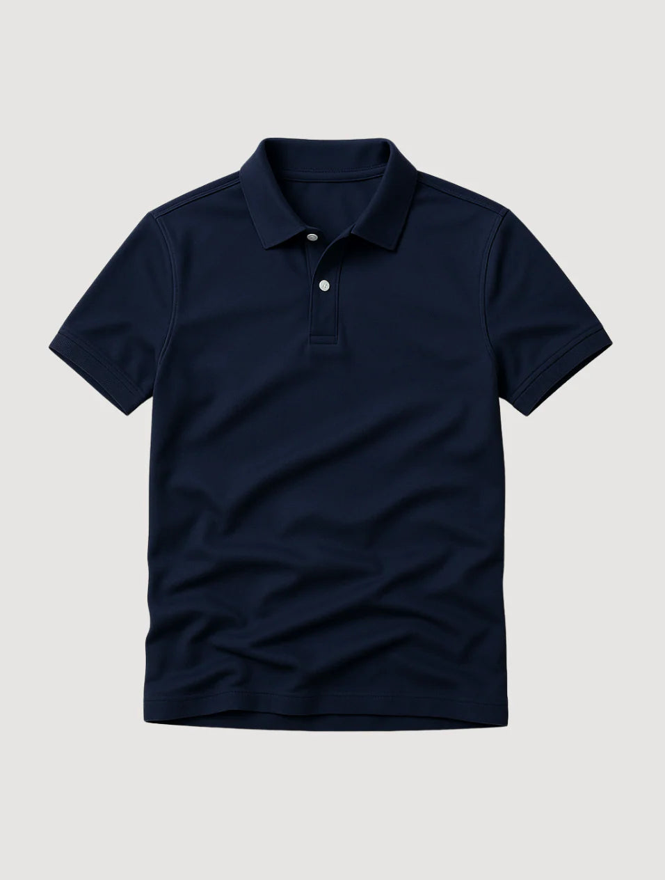 The Santorini Navy Blue Polo for Men - Timeless Old Money Style