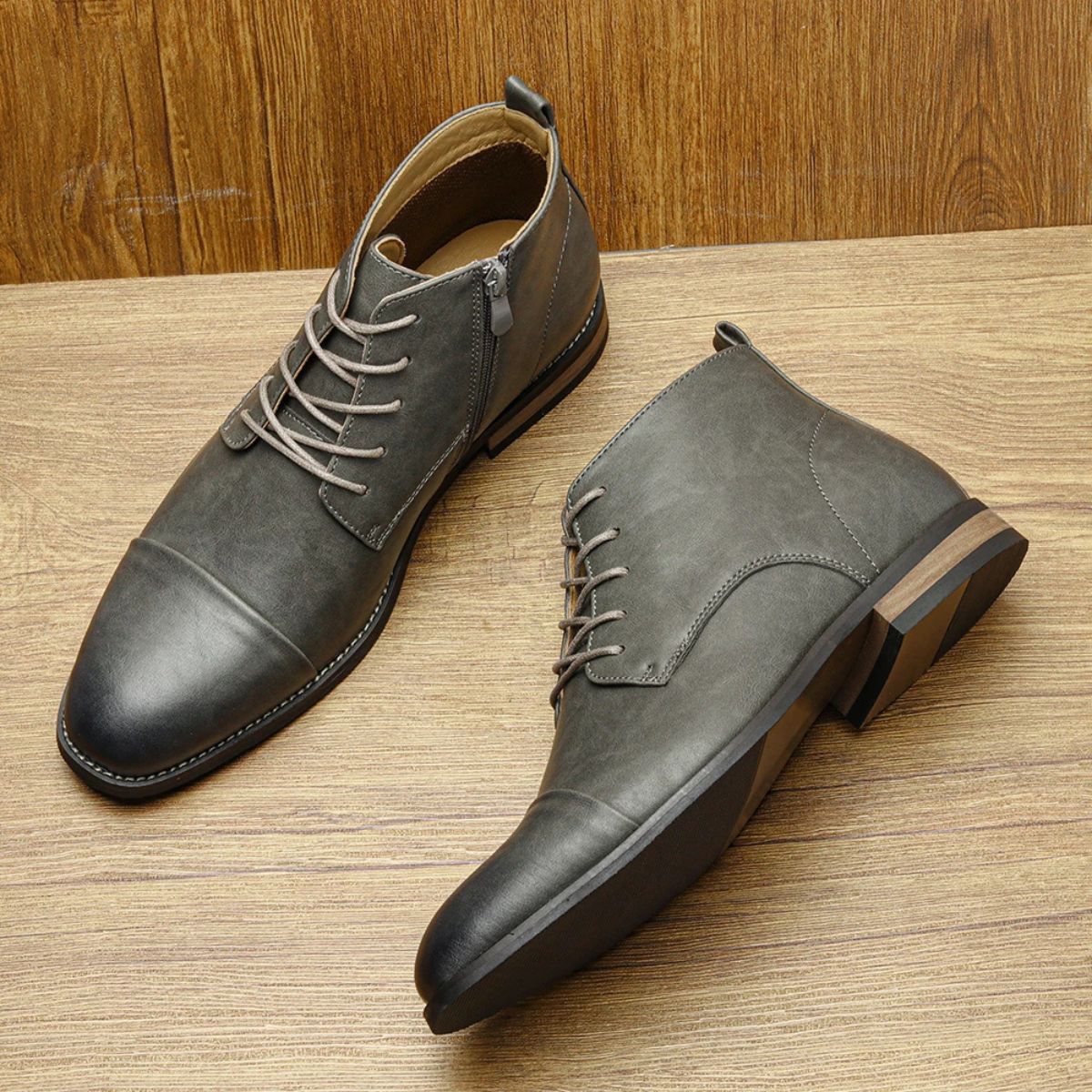 The Rapallo Men’s Classic Side Zip Leather Ankle Boots