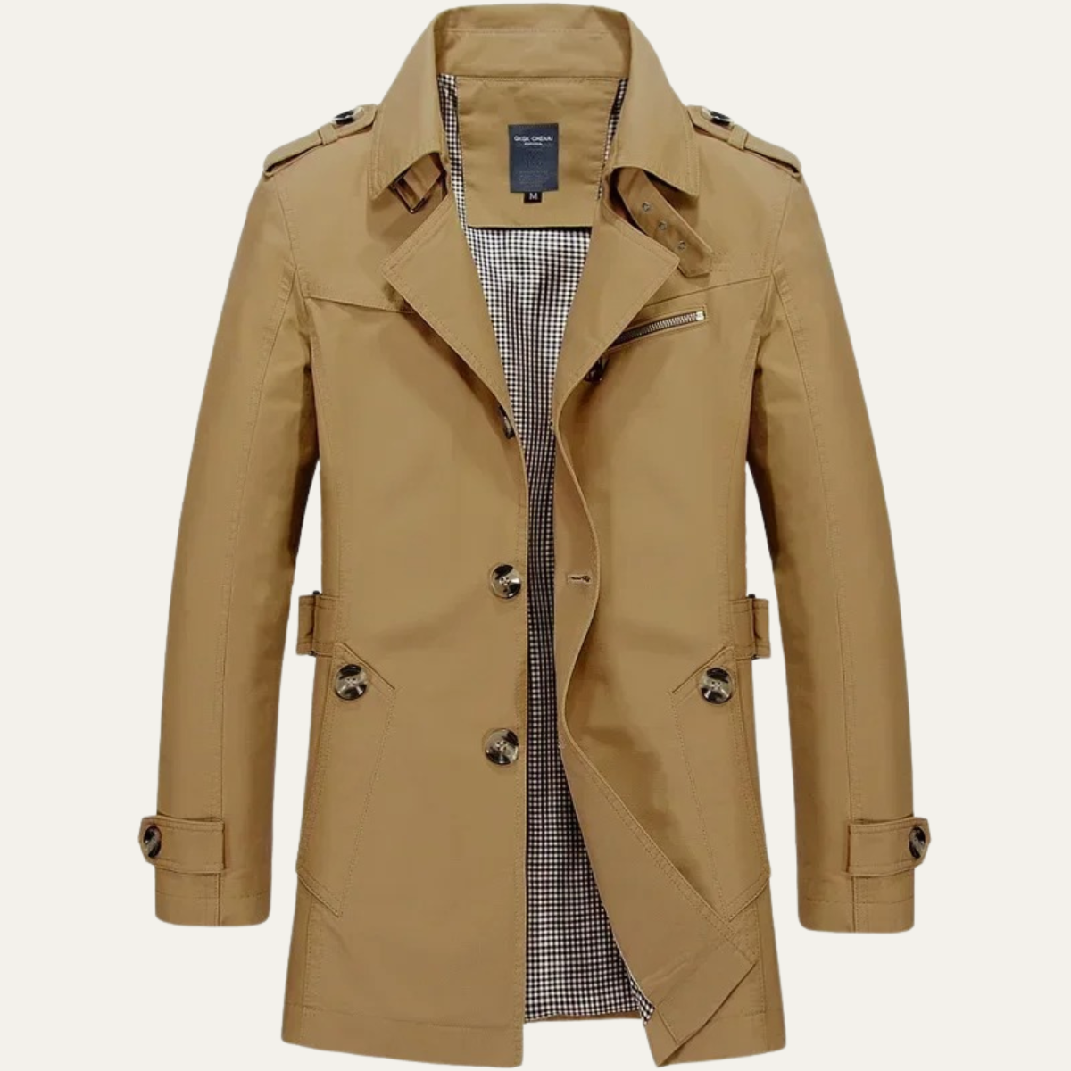 The Glenfield Men’s Classic Double Breasted Trench Coat