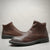 The Bari Men's Warm Plush Zip Up Leather Ankle Boots