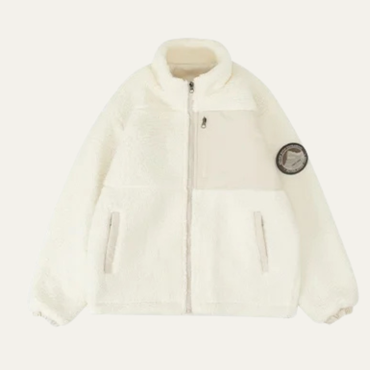 The Bormio Men's Warm Faux Fur Zip Up Fleece Jacket with Pockets