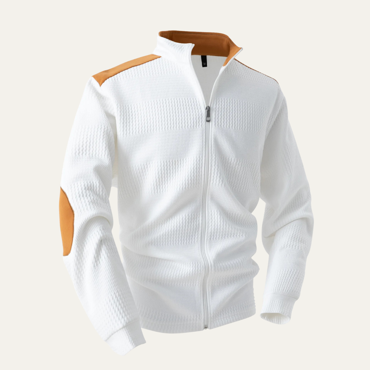 The Locorotondo Men’s Lightweight Zip Up Stand Collar Knit Jacket