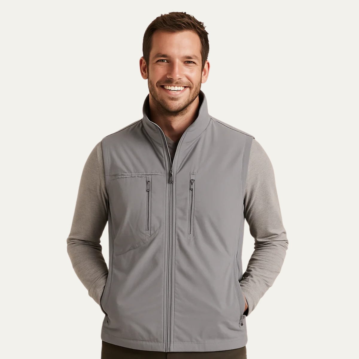 The Glasgow Men's Outdoor Gilet - Modern Sleeveless Jacket with Multiple Pockets