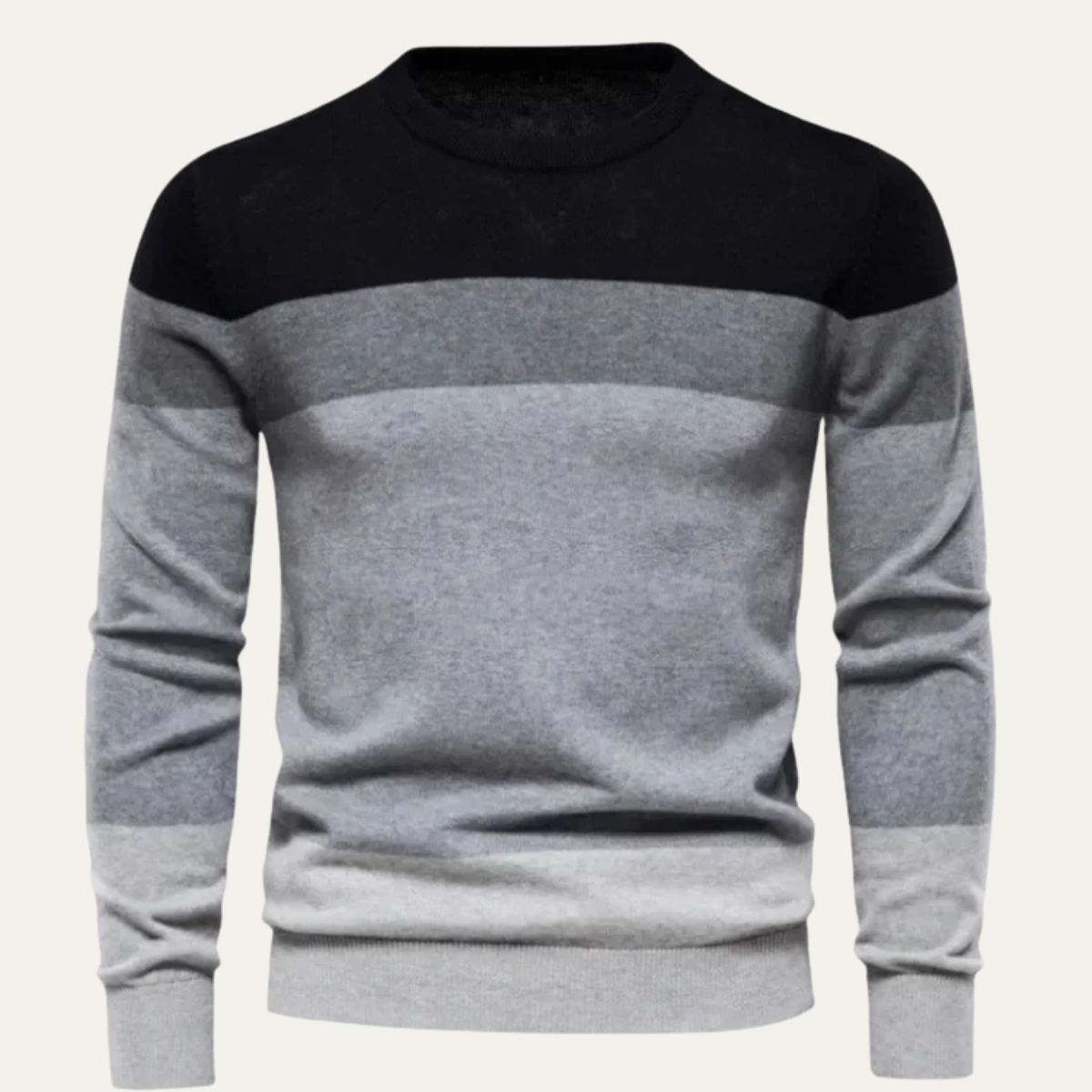 The Marsala Men's Casual Crew Neck Knit Striped Jumper