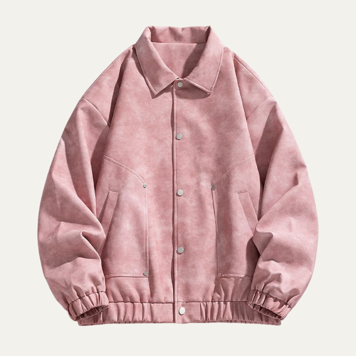 The Soriano Men's Leather Bomber Jacket with Collar