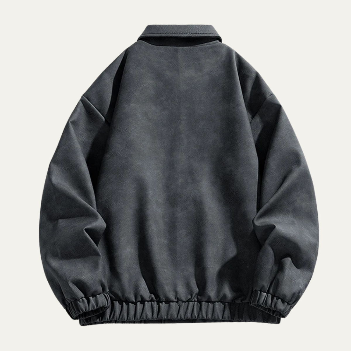 The Soriano Men's Leather Bomber Jacket with Collar