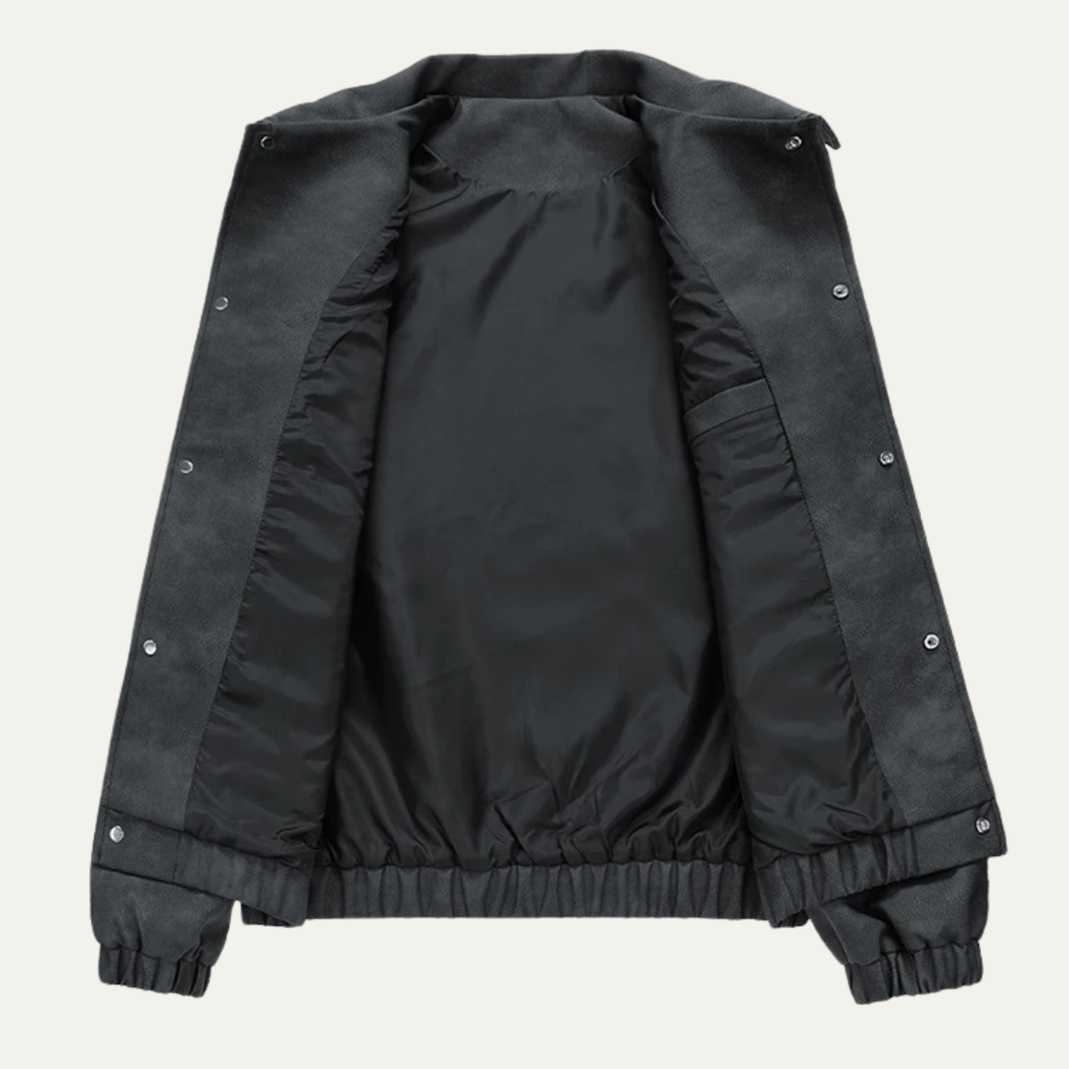 The Soriano Men's Leather Bomber Jacket with Collar