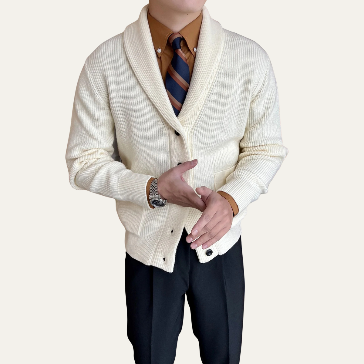 The Montrose Men’s Soft Knit Winter Button Up Cardigan