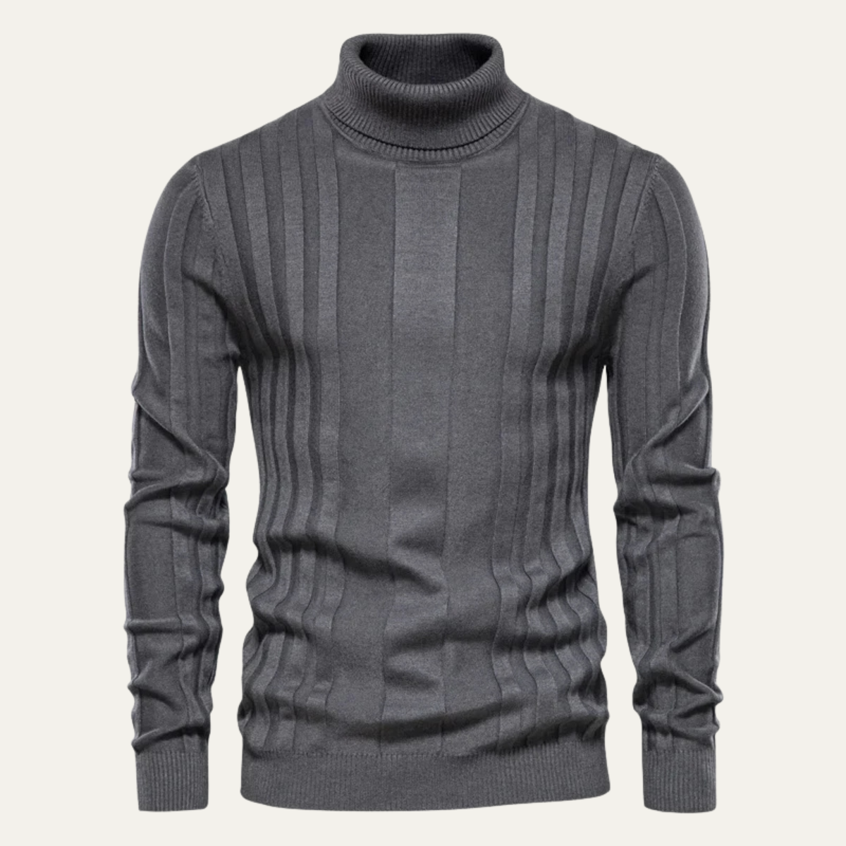 The Norwich Men’s Slim Fit Turtleneck Ribbed Jumper