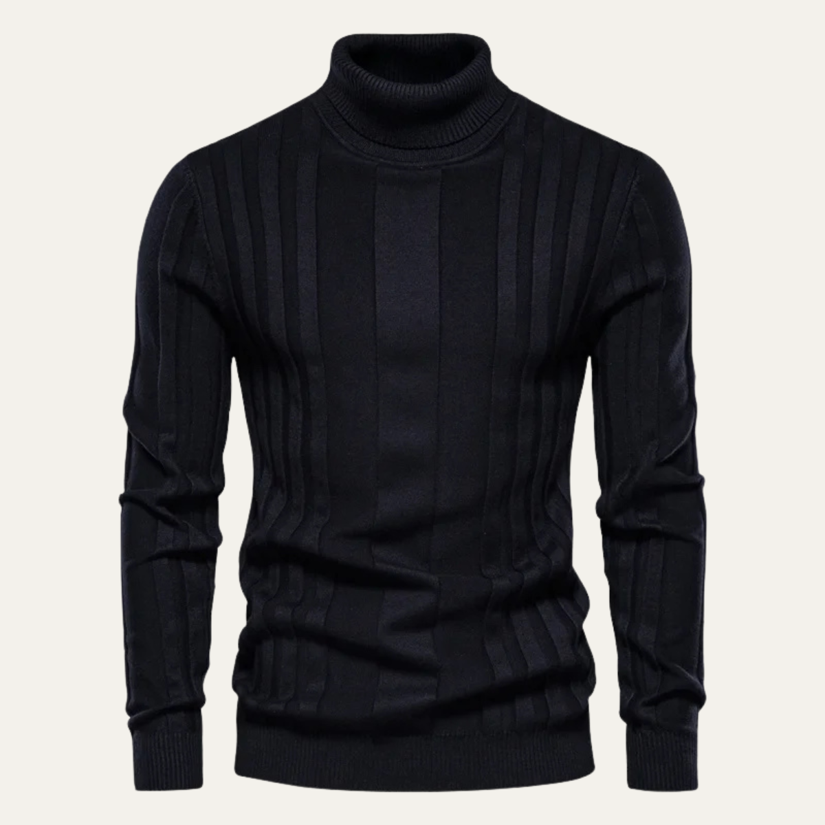 The Norwich Men’s Slim Fit Turtleneck Ribbed Jumper