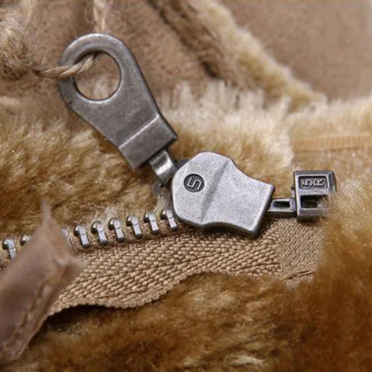 The Castelrotto Men’s Warm Winter Shearling Lined Suede Leather Jacket