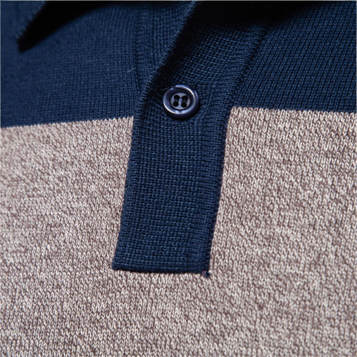 The Colchester Men’s Casual Striped Polo Knit Jumper