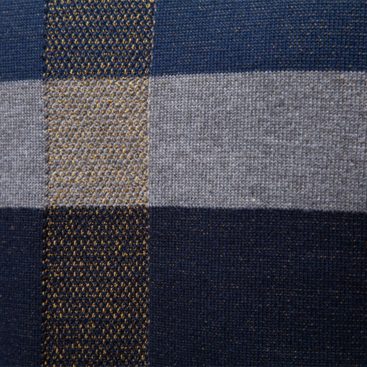 The Peterborough Men’s Contrast Plaid Checked Knit Jumper