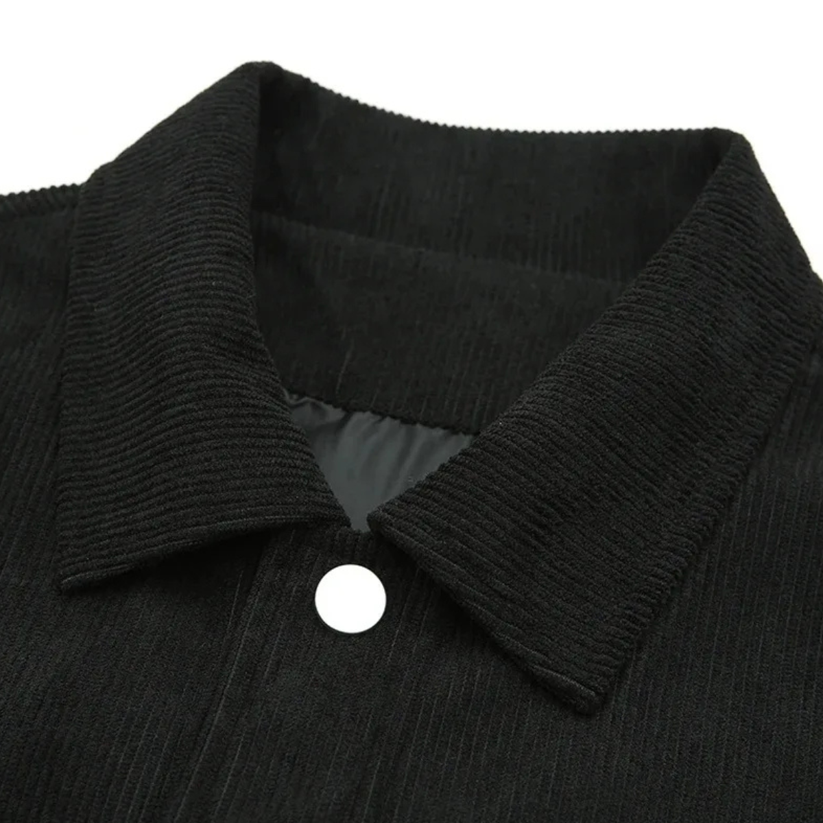 The Barbaresco Men's Corduroy Button Up Coat with Lapel Collar