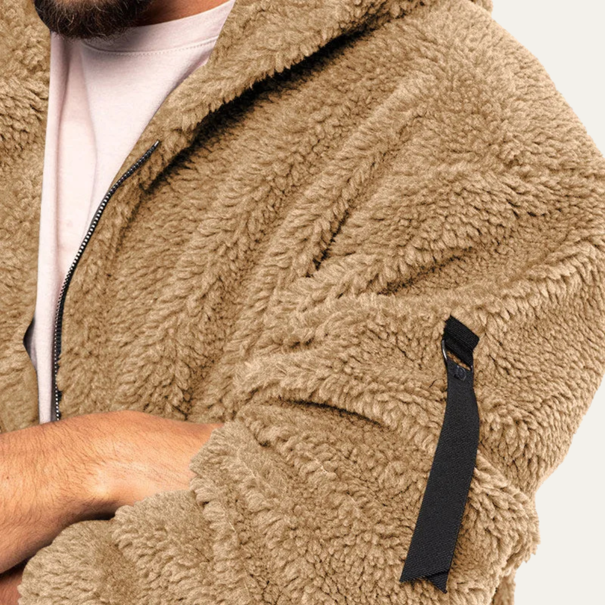 The Firenze Men’s Soft Plush Double Sided Fleece Warm Jacket