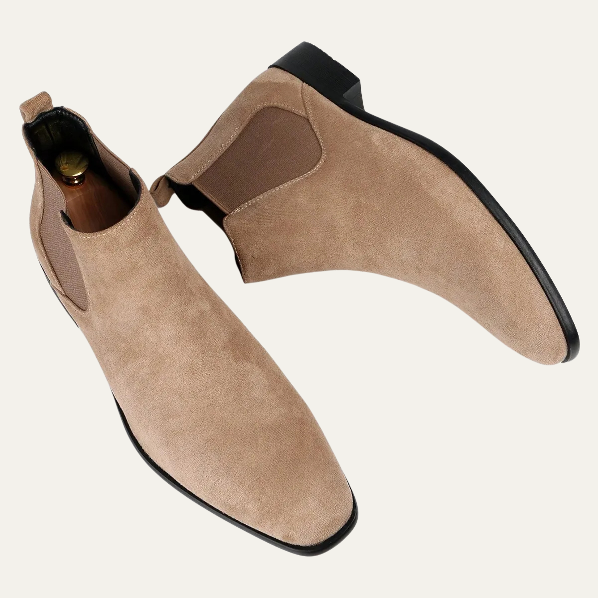 The Canelli Men’s Smart Casual Suede Double Elastic Chelsea Boots