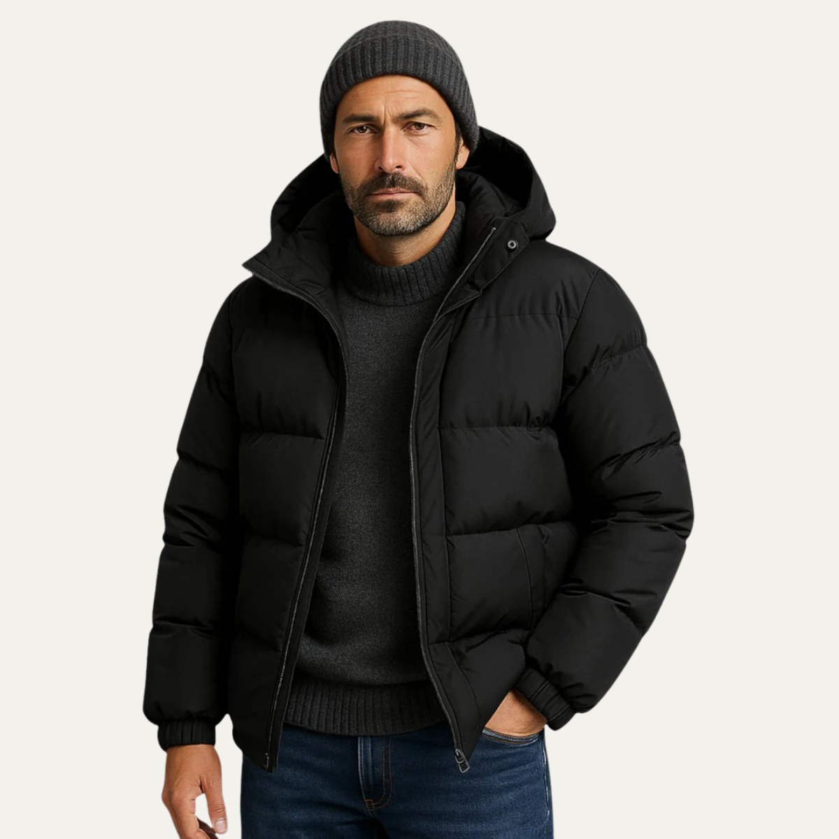 The Berlin Men's Hooded Puffer Jacket - Waterproof Down Parka