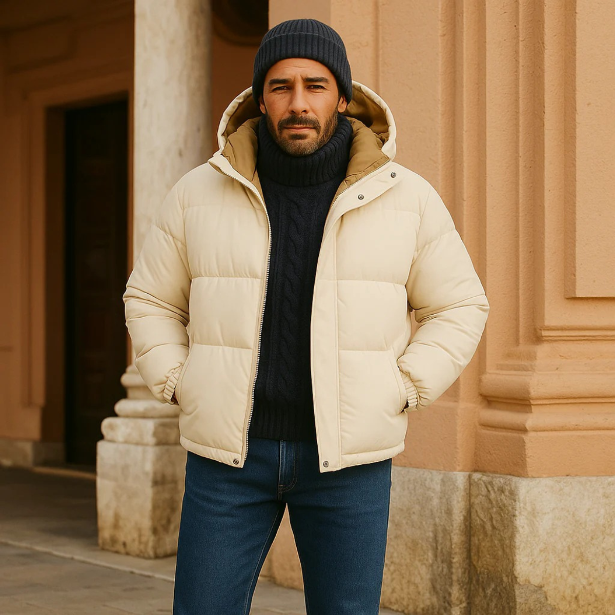 The Berlin Men's Hooded Puffer Jacket - Waterproof Down Parka