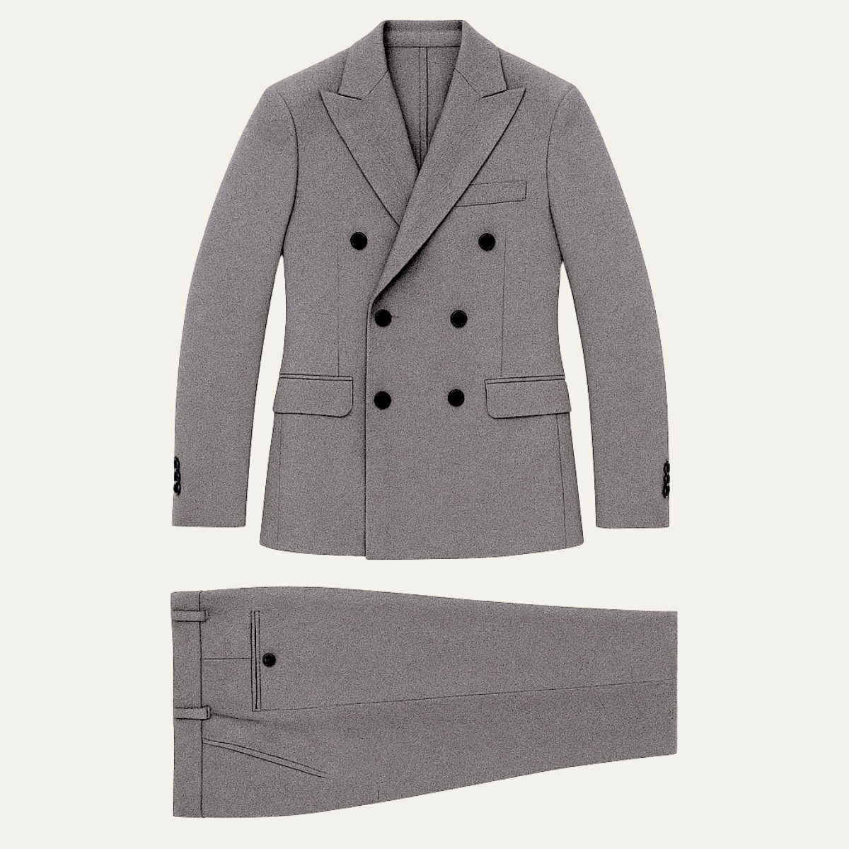 The Trocadéro Men’s Vintage Double Breasted Suit – Slim Fit Blazer & Pants Set