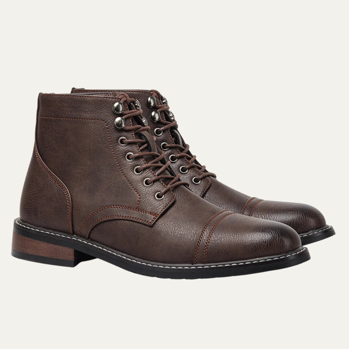 The Porto Cervo Men’s Durable Leather Lace Up Ankle Boots
