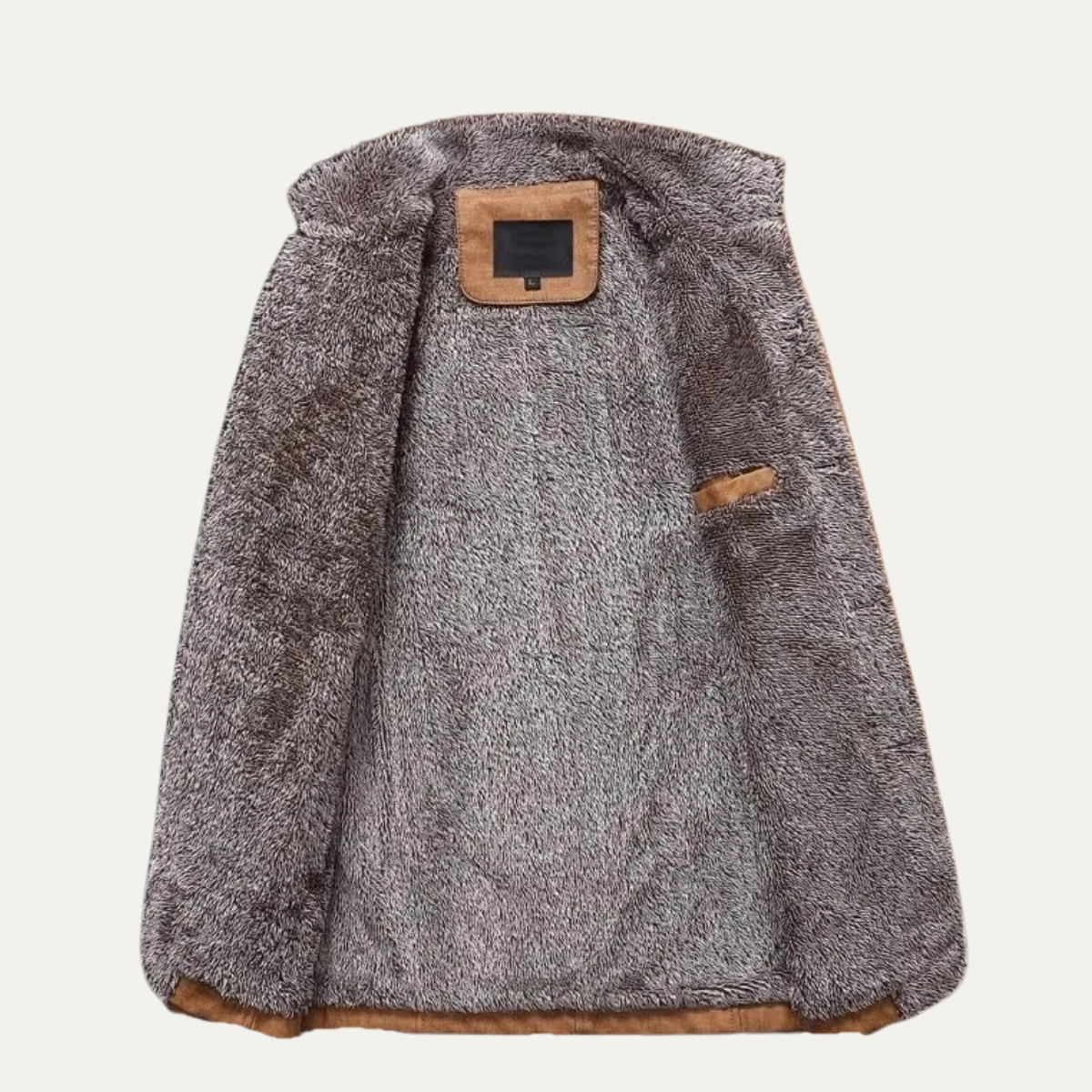 The Edinburgh Men’s Leather Warm Fleece Lined Winter Jacket – Warm Fleece-Lined Khaki Coat