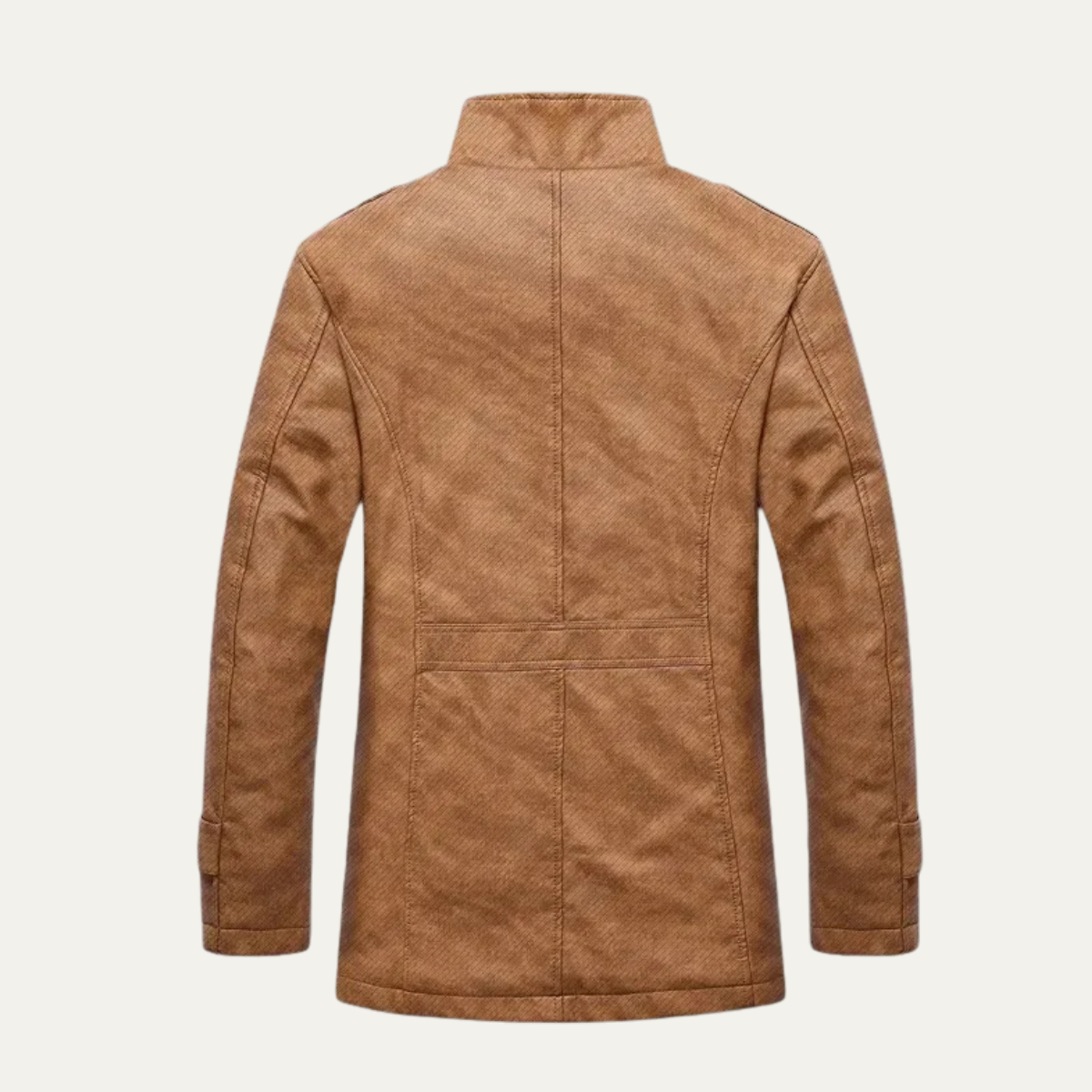 The Edinburgh Men’s Leather Warm Fleece Lined Winter Jacket – Warm Fleece-Lined Khaki Coat