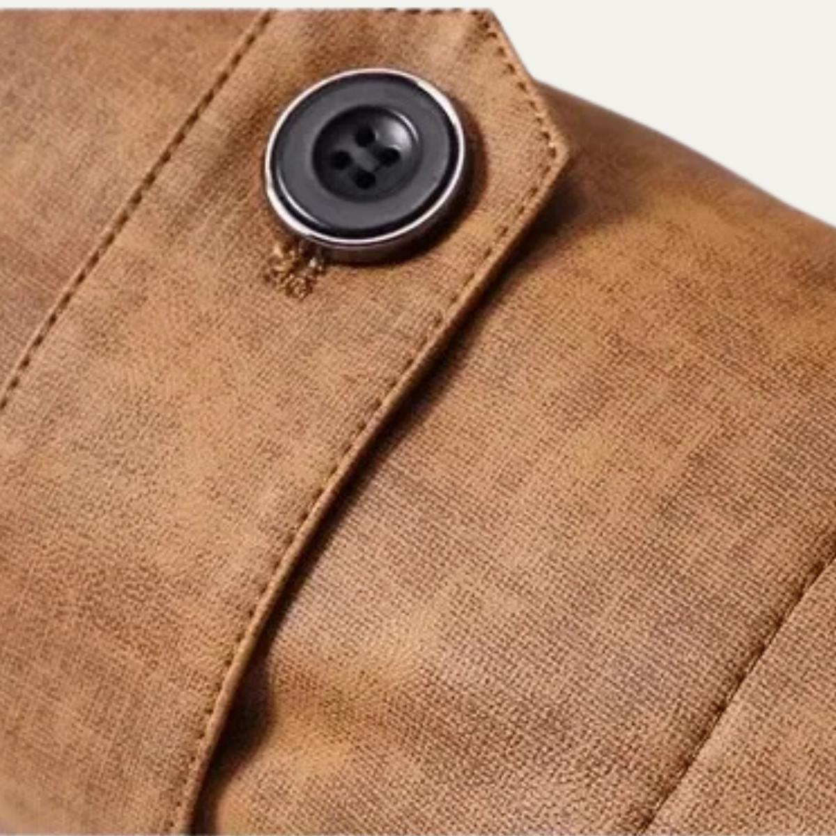 The Edinburgh Men’s Leather Warm Fleece Lined Winter Jacket – Warm Fleece-Lined Khaki Coat