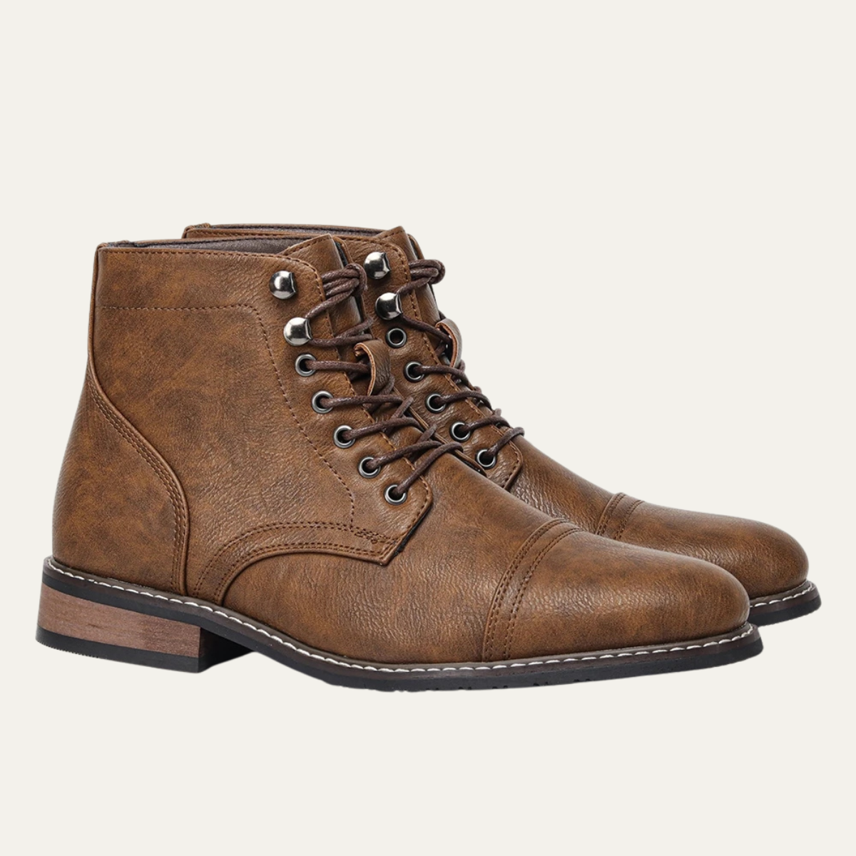 The Porto Cervo Men’s Durable Leather Lace Up Ankle Boots