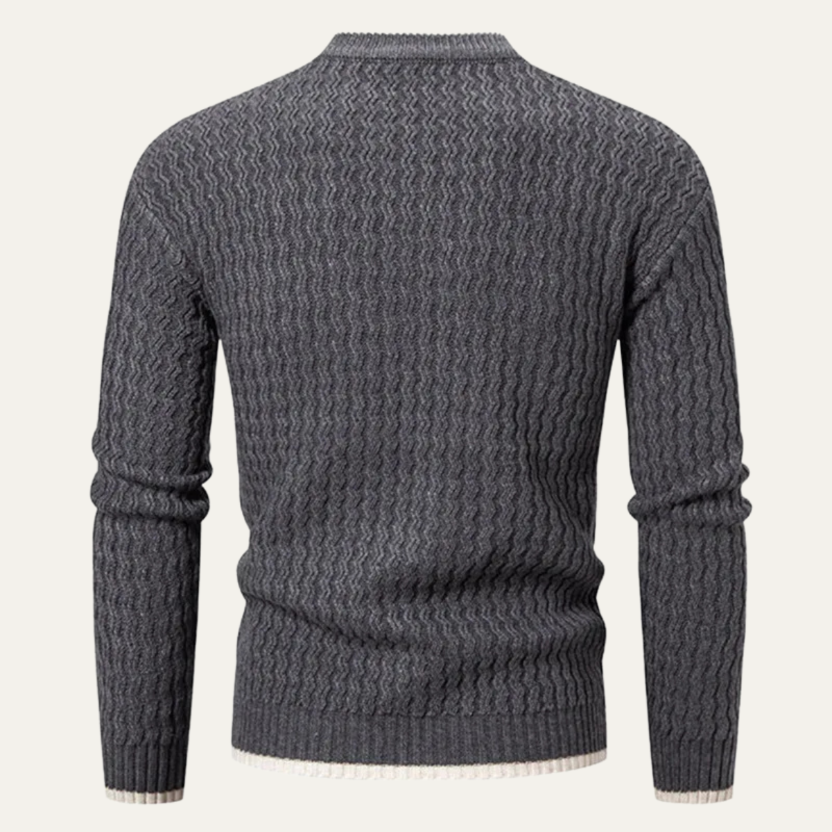 The Catanzaro Men's Casual Soft Cable Knit Crew Neck Jumper