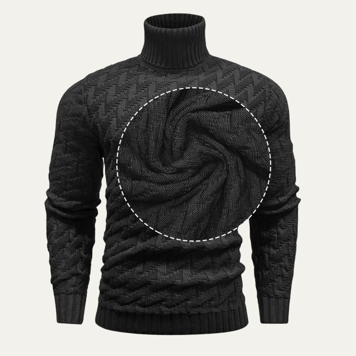 The Sussex Men’s Turtleneck Knit Warm Winter Jumper