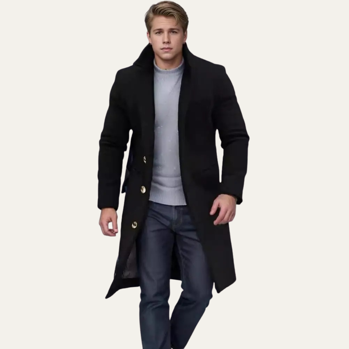 The Wandsworth Men's Elegant Wool Blend Winter Overcoat