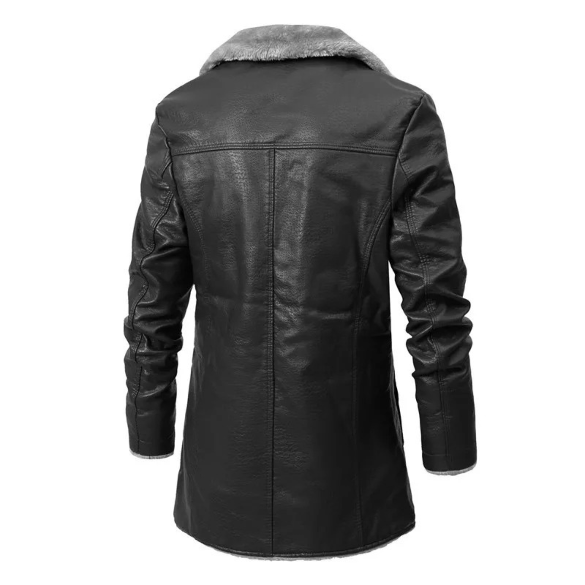The Bressanone Men’s Retro Fleece Lined Leather Winter Coat