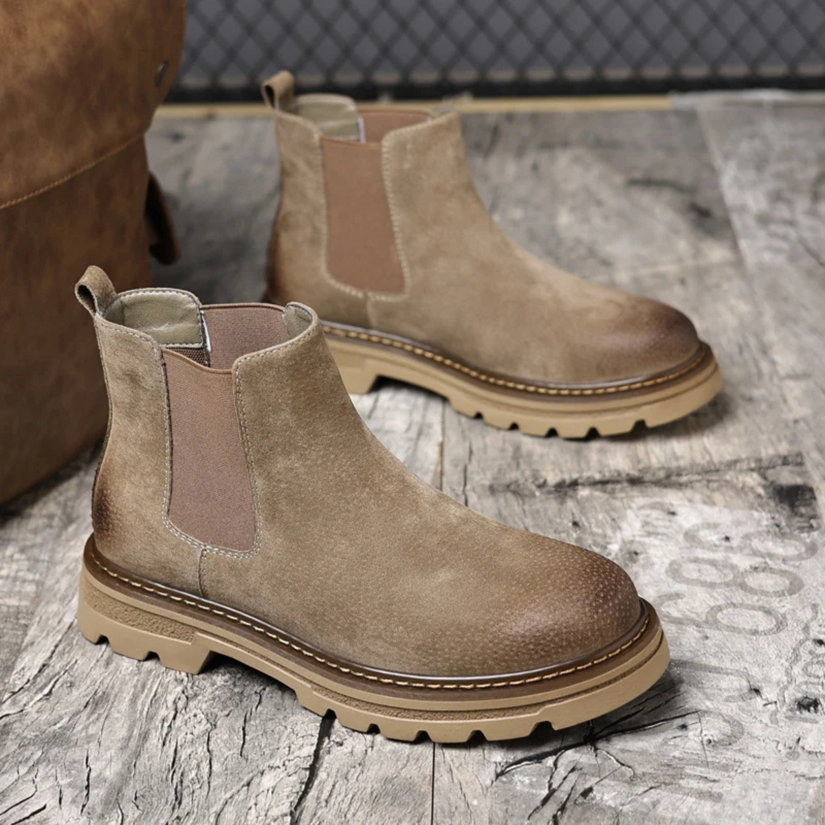 The Cardiff Bay Men's Comfortable Suede Chelsea Boots