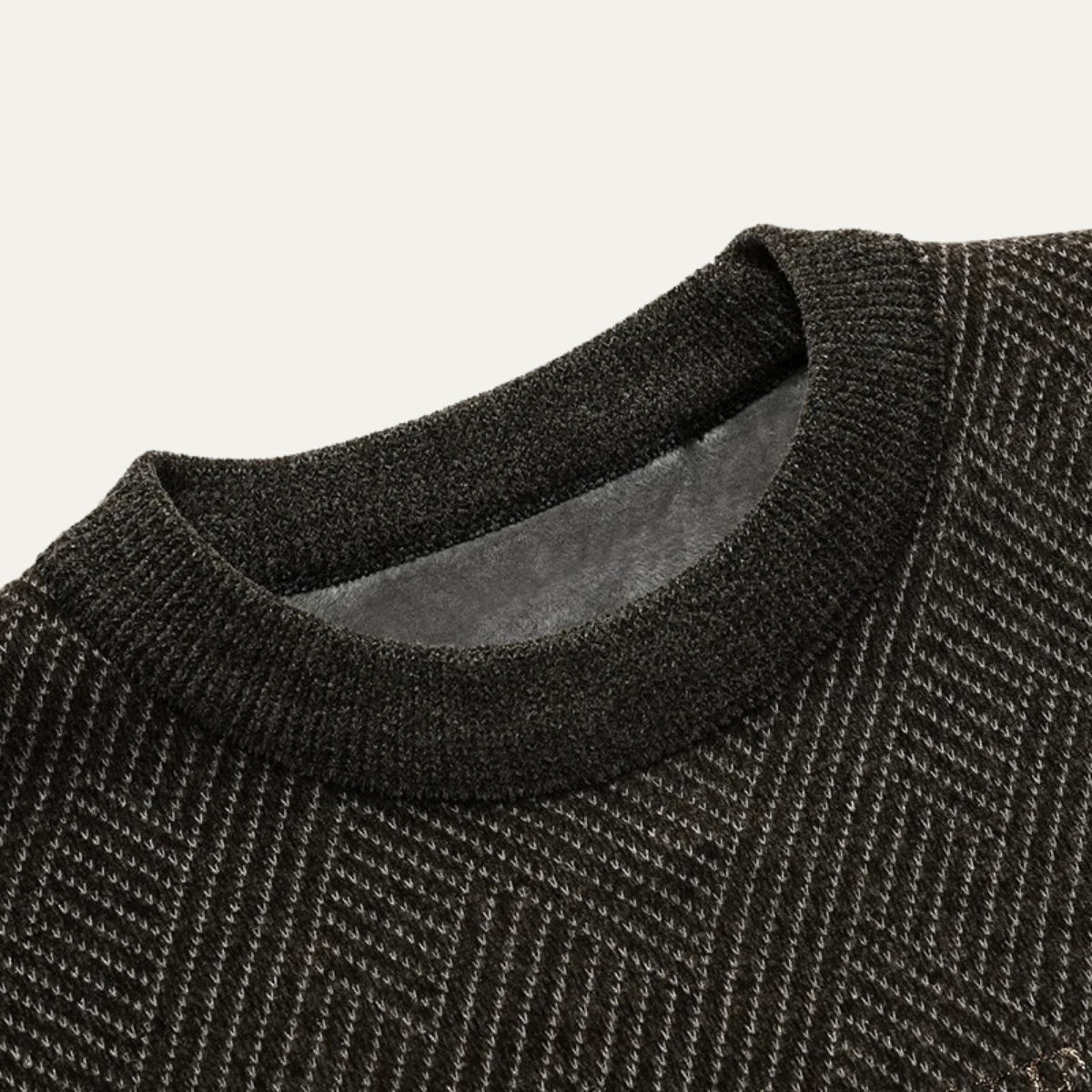 The Swansea Men's Winter Fleece Lined Velvet Jumper