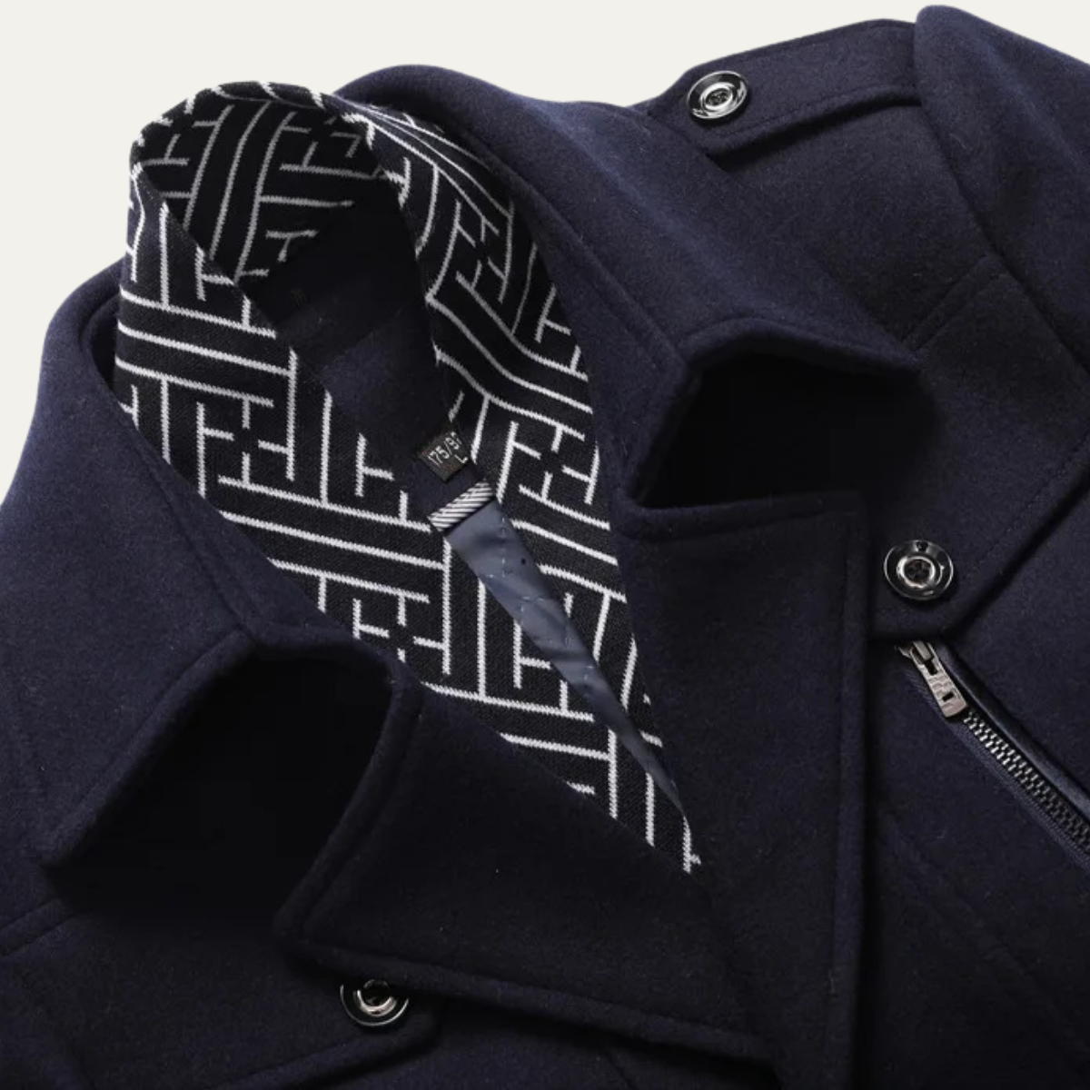 The Siena Men's Wool Blend Long Trench Coat with Lapel Collar