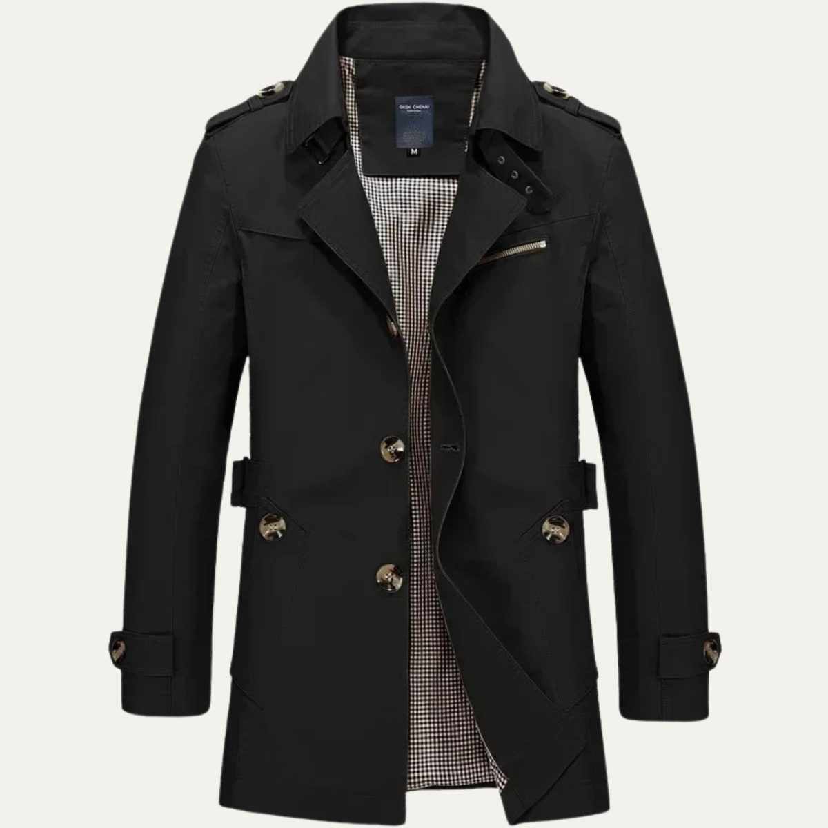 The Glenfield Men’s Classic Double Breasted Trench Coat