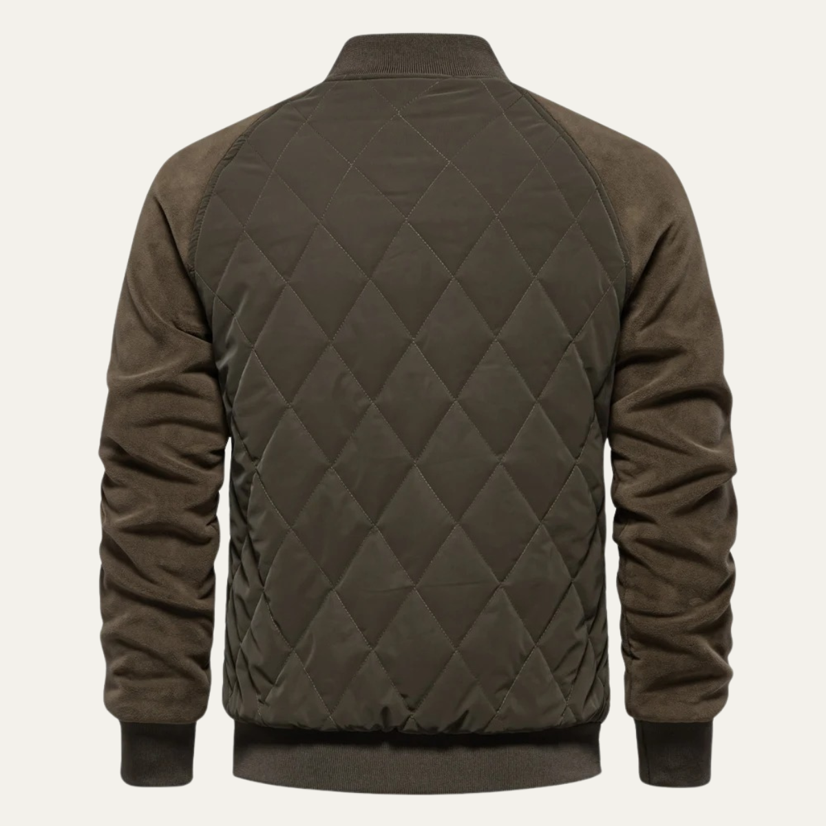 The Ryde Men’s Casual Patchwork Winter Quilted Bomber Jacket