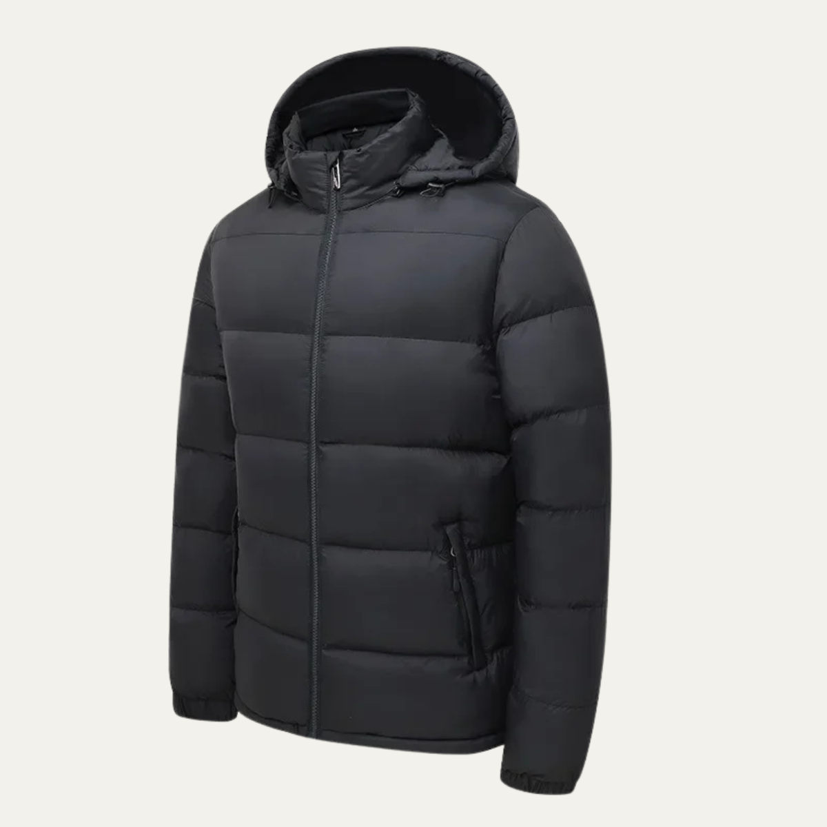 The Cardiff Men’s Winter Hooded Puffer Jacket with Detachable Hood Coat