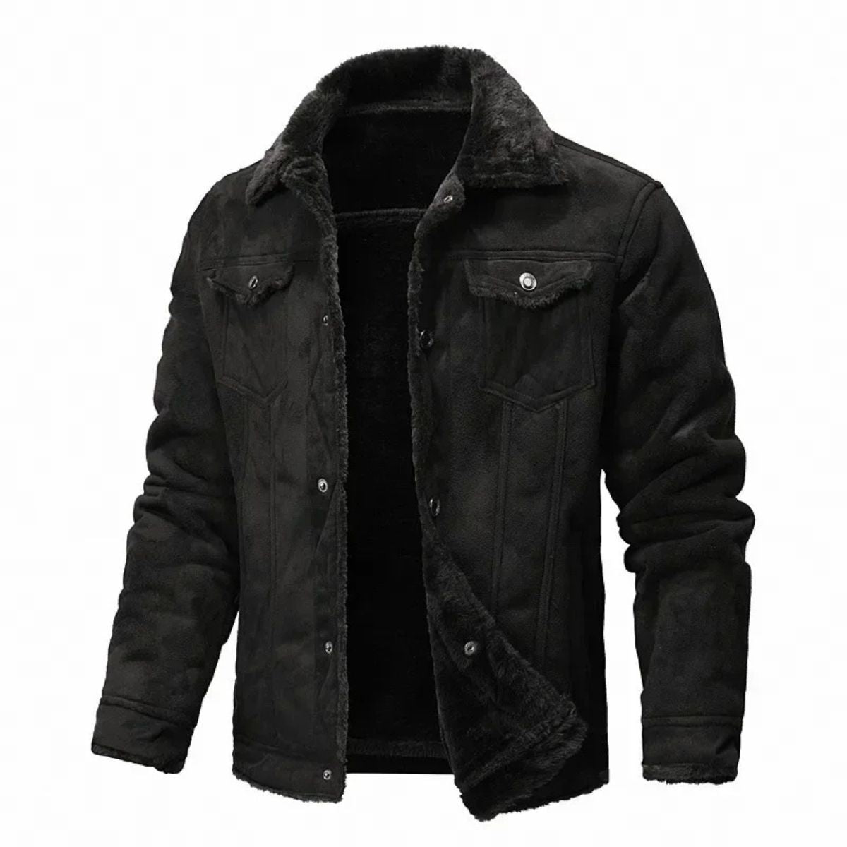 The Quebec Fleece Lined Suede Leather Jacket for Men