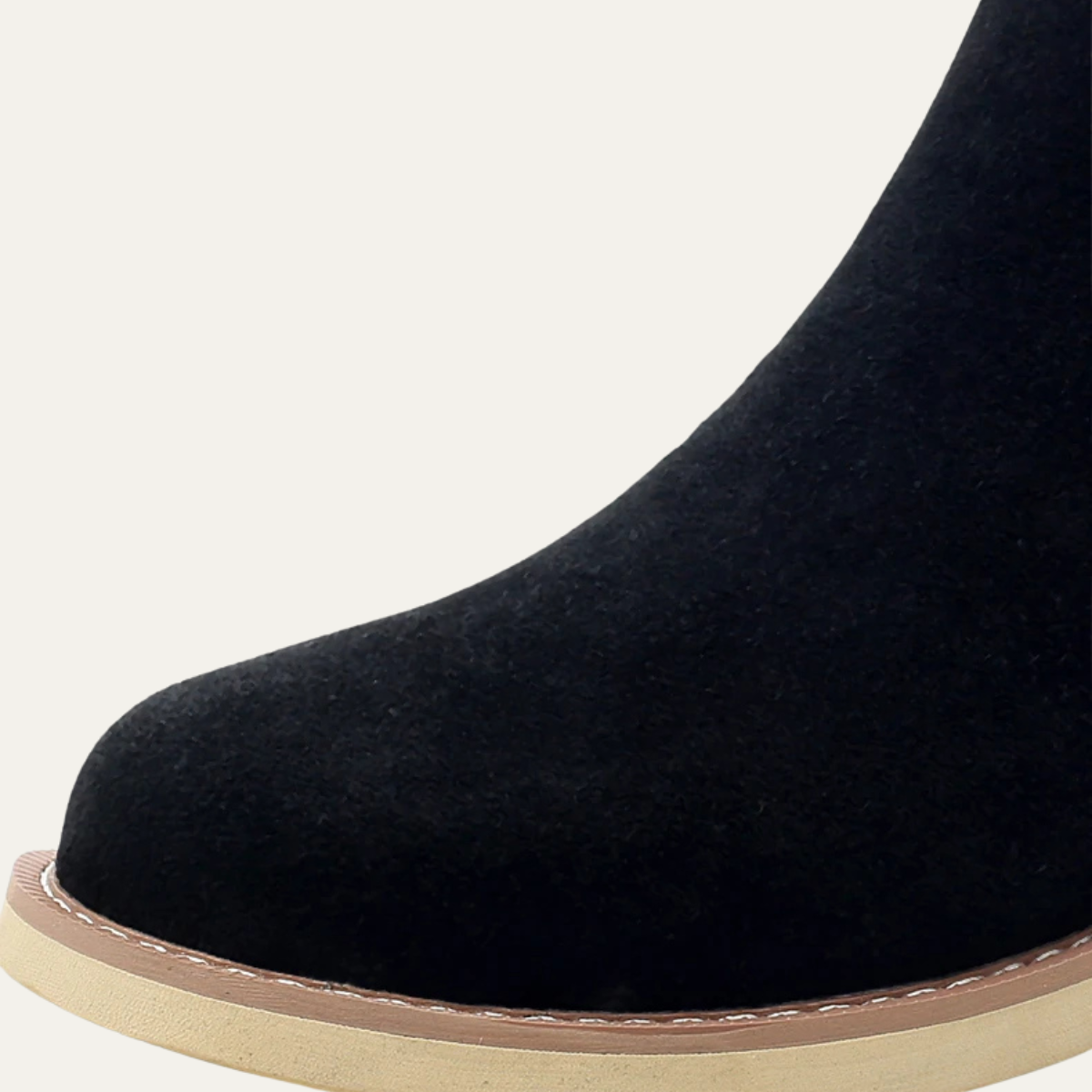 The Parioli Men's Leather Suede Chelsea Boots with Fur Lining