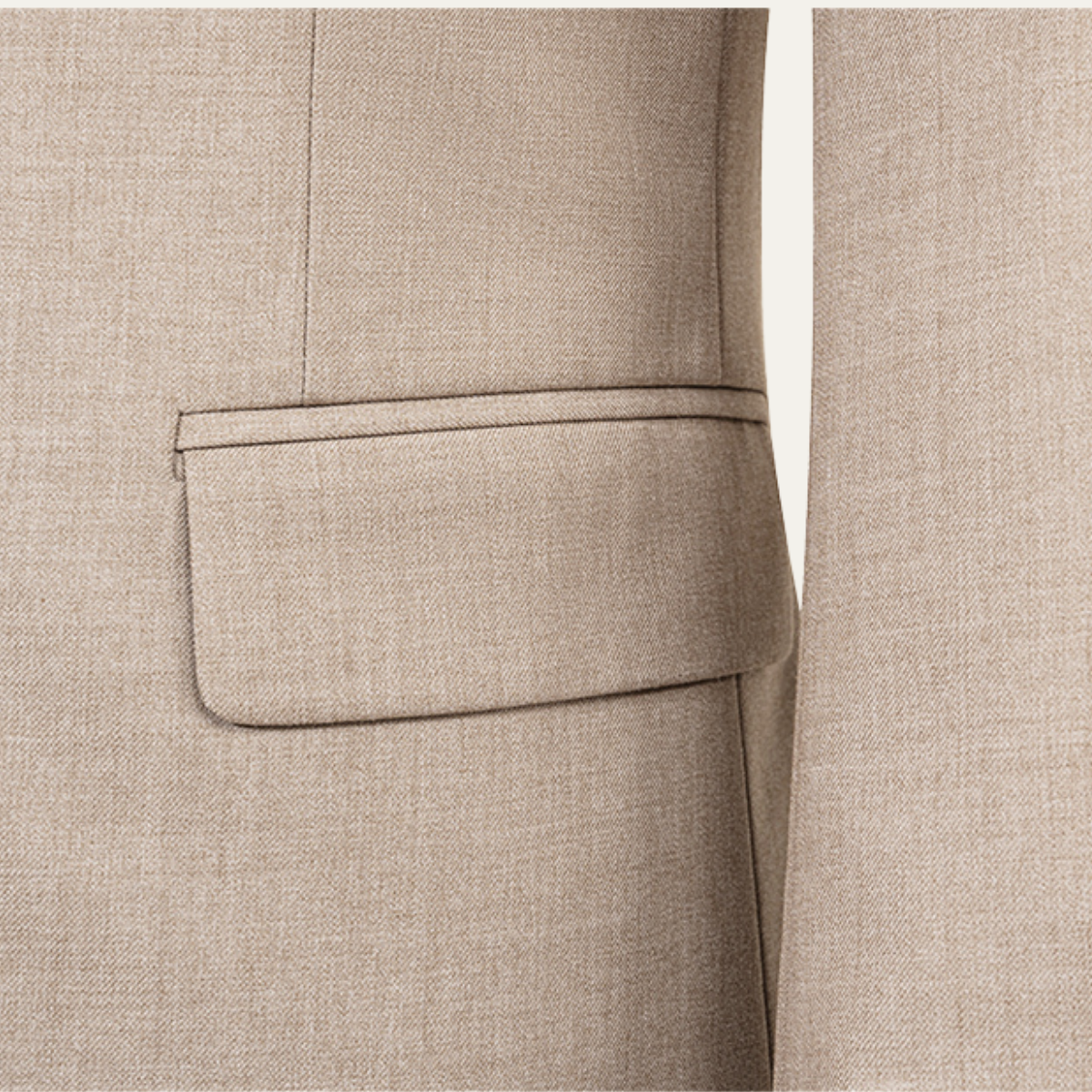 The Peschiera Men's Elegant 2 Piece Slim Fit Suit – Beige Formal Blazer & Trousers Set